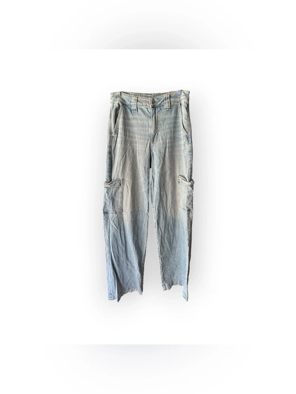 American Eagle Outfitters Light Wash Wide Leg Flare Jeans - Picture 2 of 6